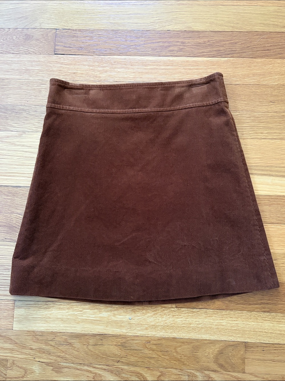 J. Crew Brown Corduroy A-Line Mini Skirt